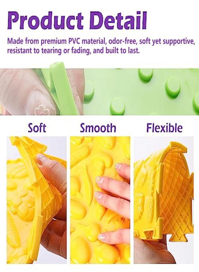 Adnee 10 Pcs Massage Game Mat- Anti-Slip Sensory Mat- Massage Puzzle Floor Mats Carpet for Sense Training - Image 4